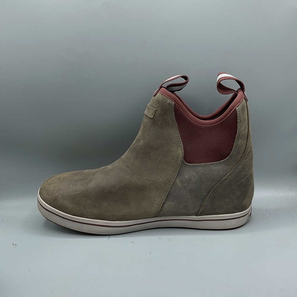 Brown and Red Rain & Snow Boots